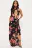 Pick Me Chiffon Maxi Dres - Black/combo sold by Fashion Nova
