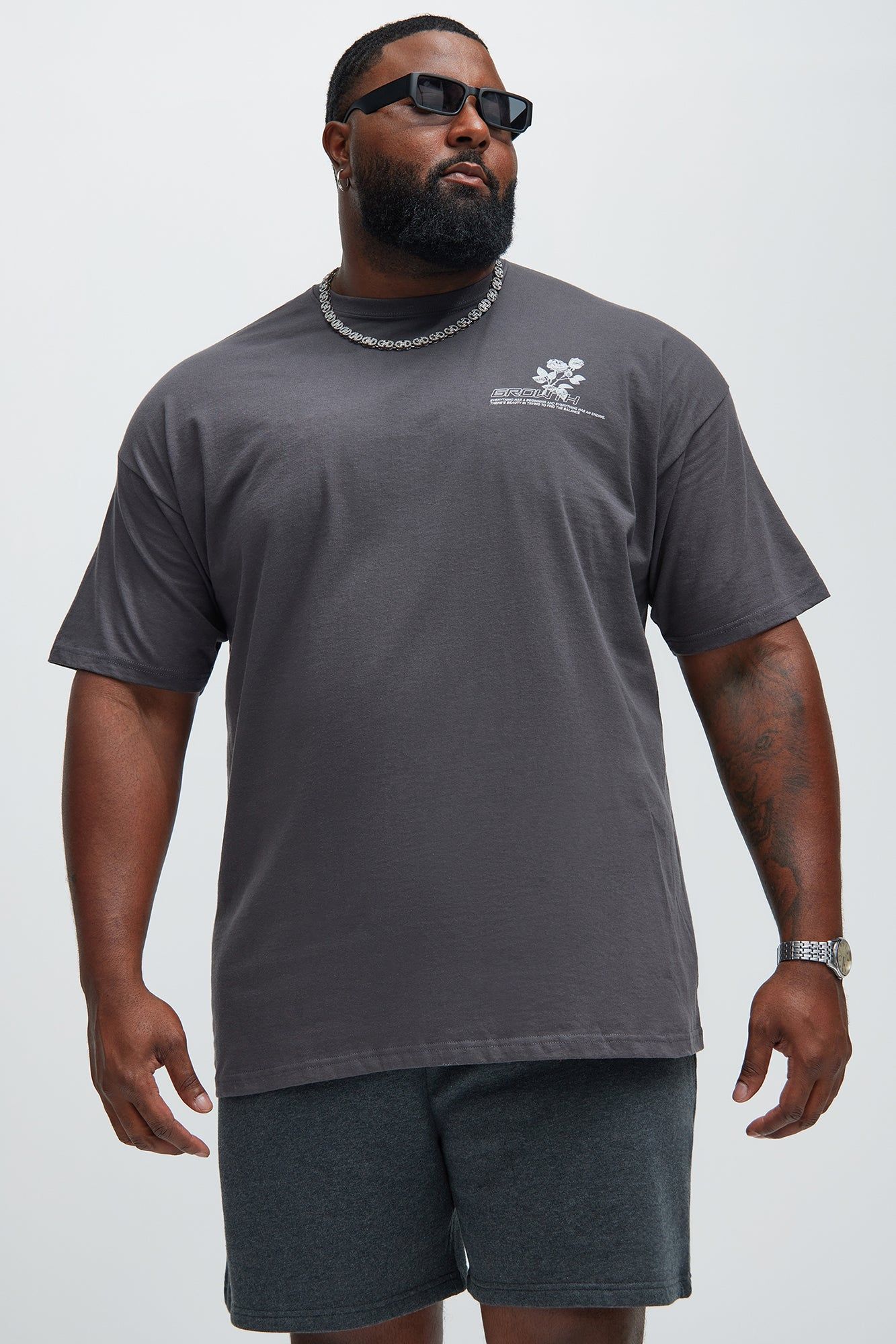 Growth Is No Option Short Sleeve Tee - Charcoal sold by Fashion Nova product image thumbnail 5