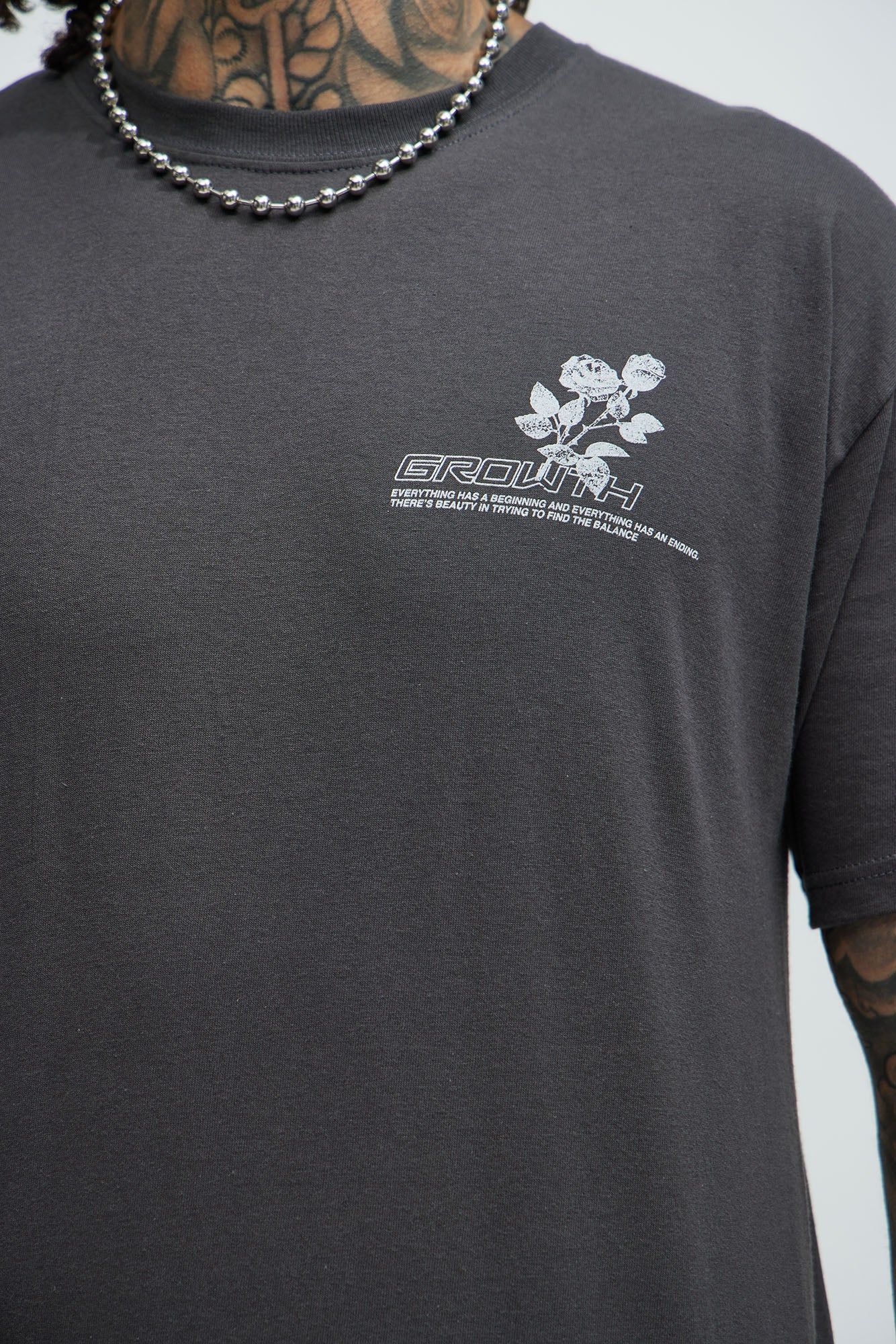 Growth Is No Option Short Sleeve Tee - Charcoal sold by Fashion Nova product image thumbnail 4