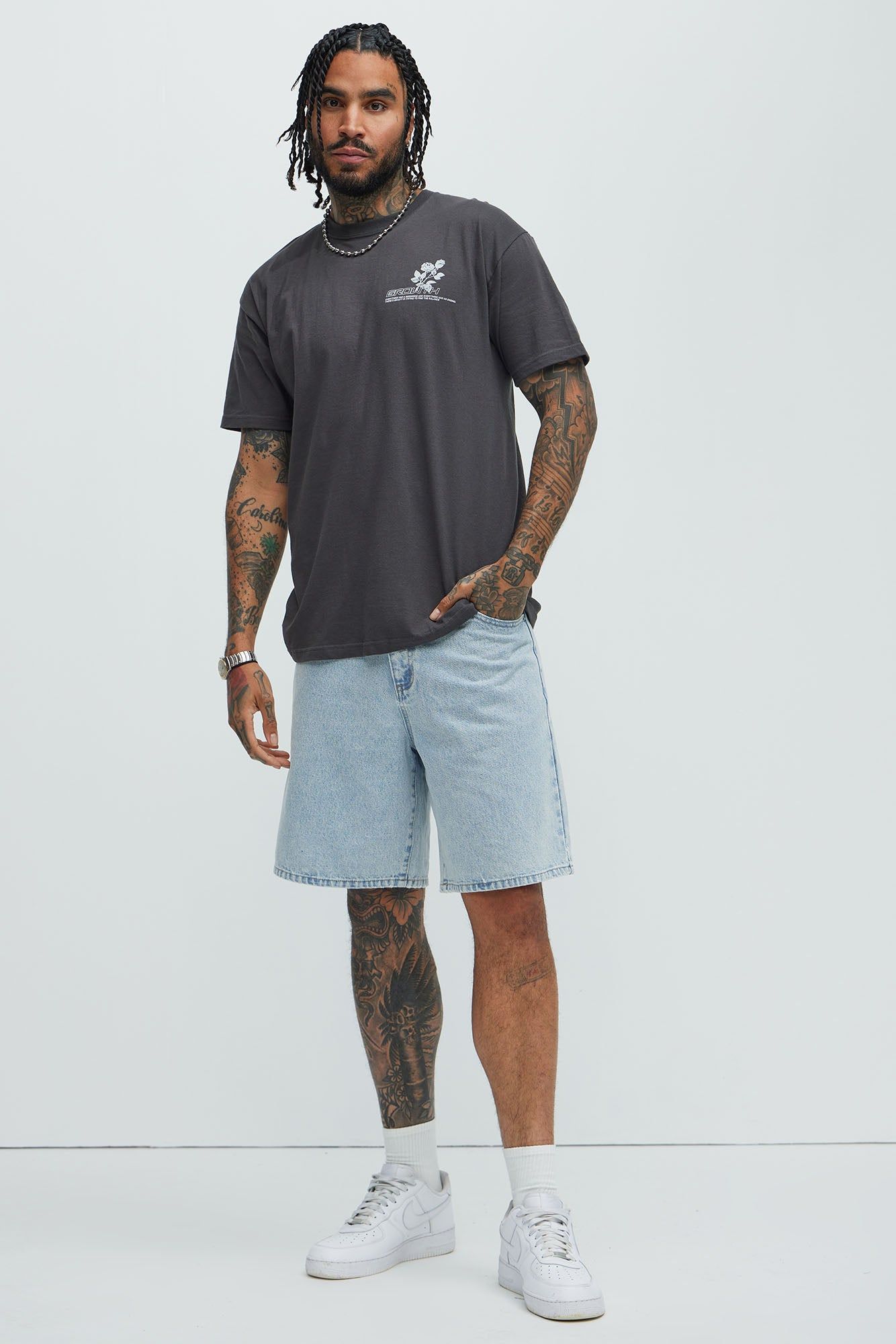 Growth Is No Option Short Sleeve Tee - Charcoal sold by Fashion Nova product image thumbnail 2