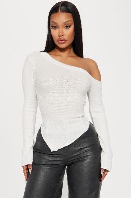 Confessions One Shoulder Top - Ivory sold by Fashion Nova
