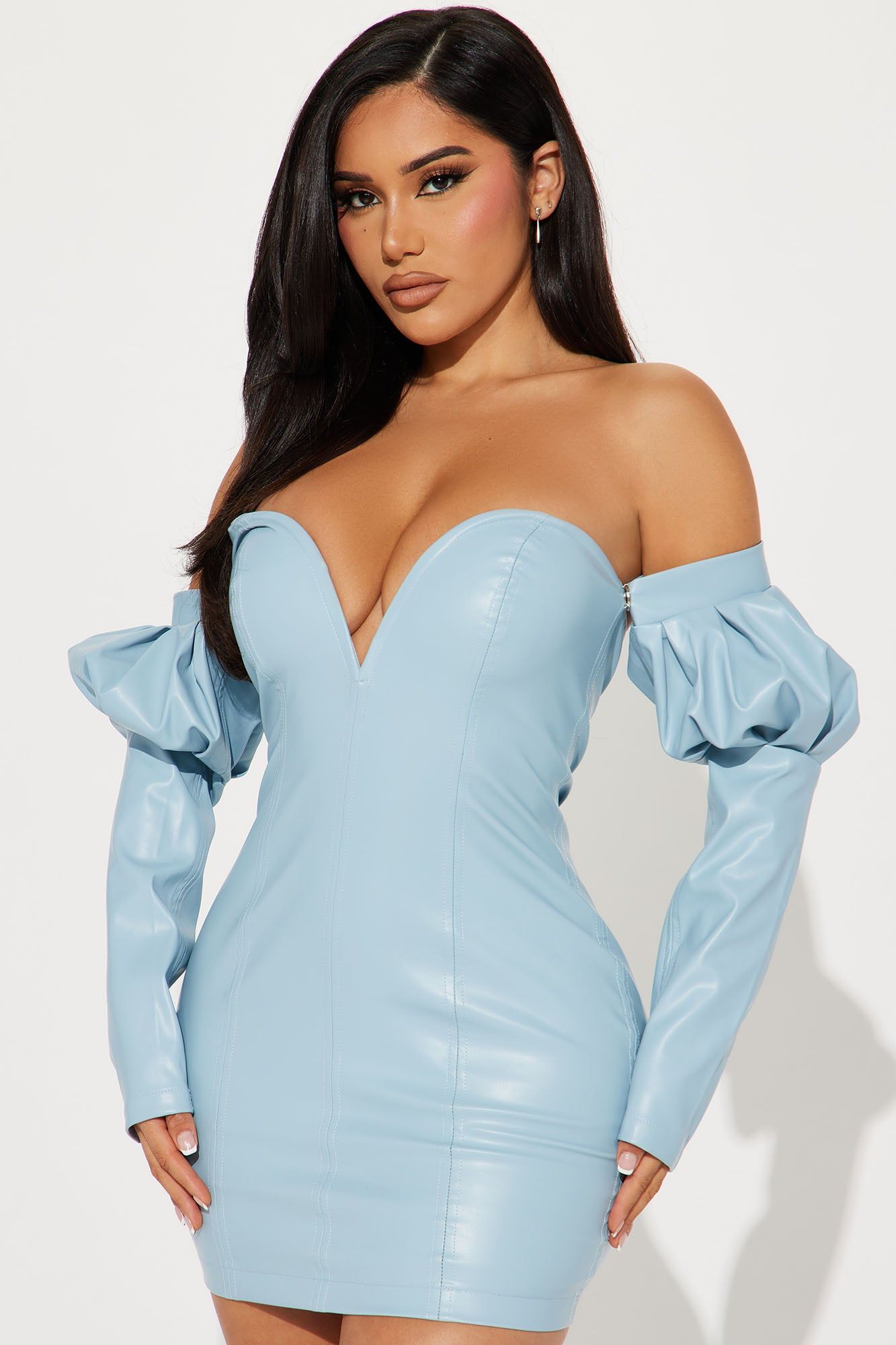Kensley Mini Dress - Blue sold by Fashion Nova