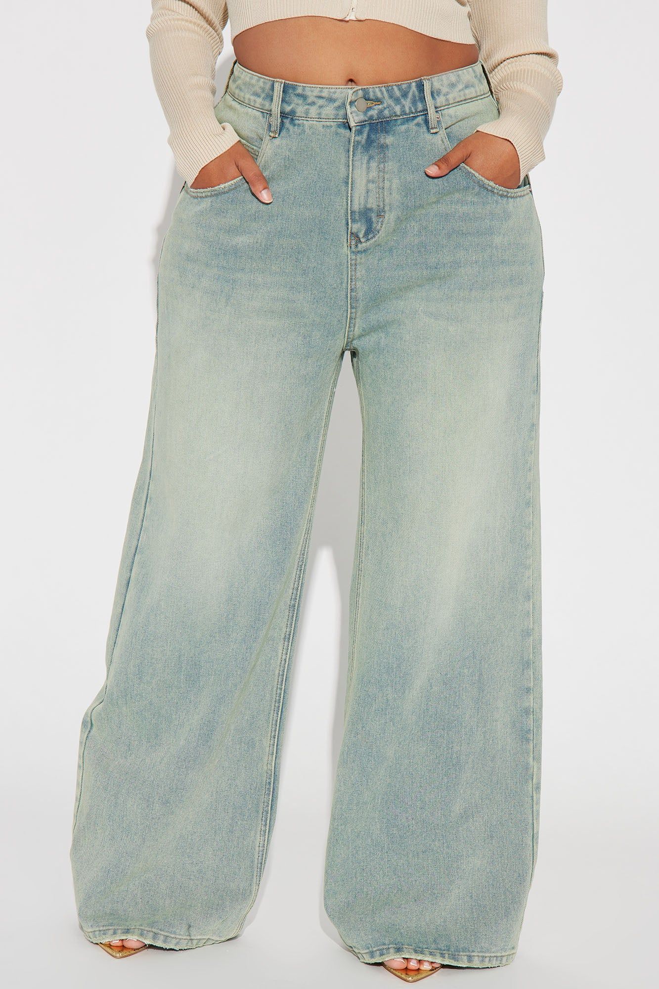 Naples Tinted Drop Waist Baggy Jeans - Light Wash sold by Fashion Nova product image thumbnail 5