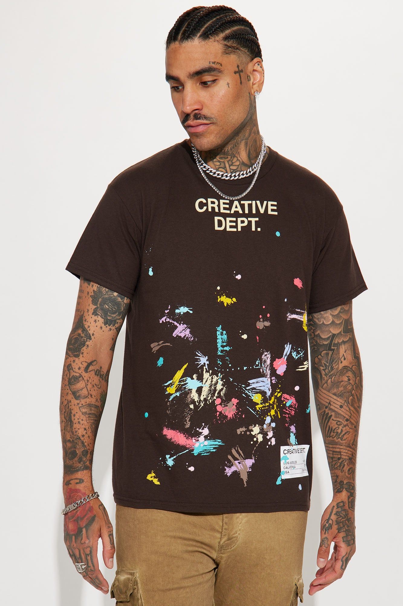 Creative Dept Short Sleeve Tee - Brown sold by Fashion Nova