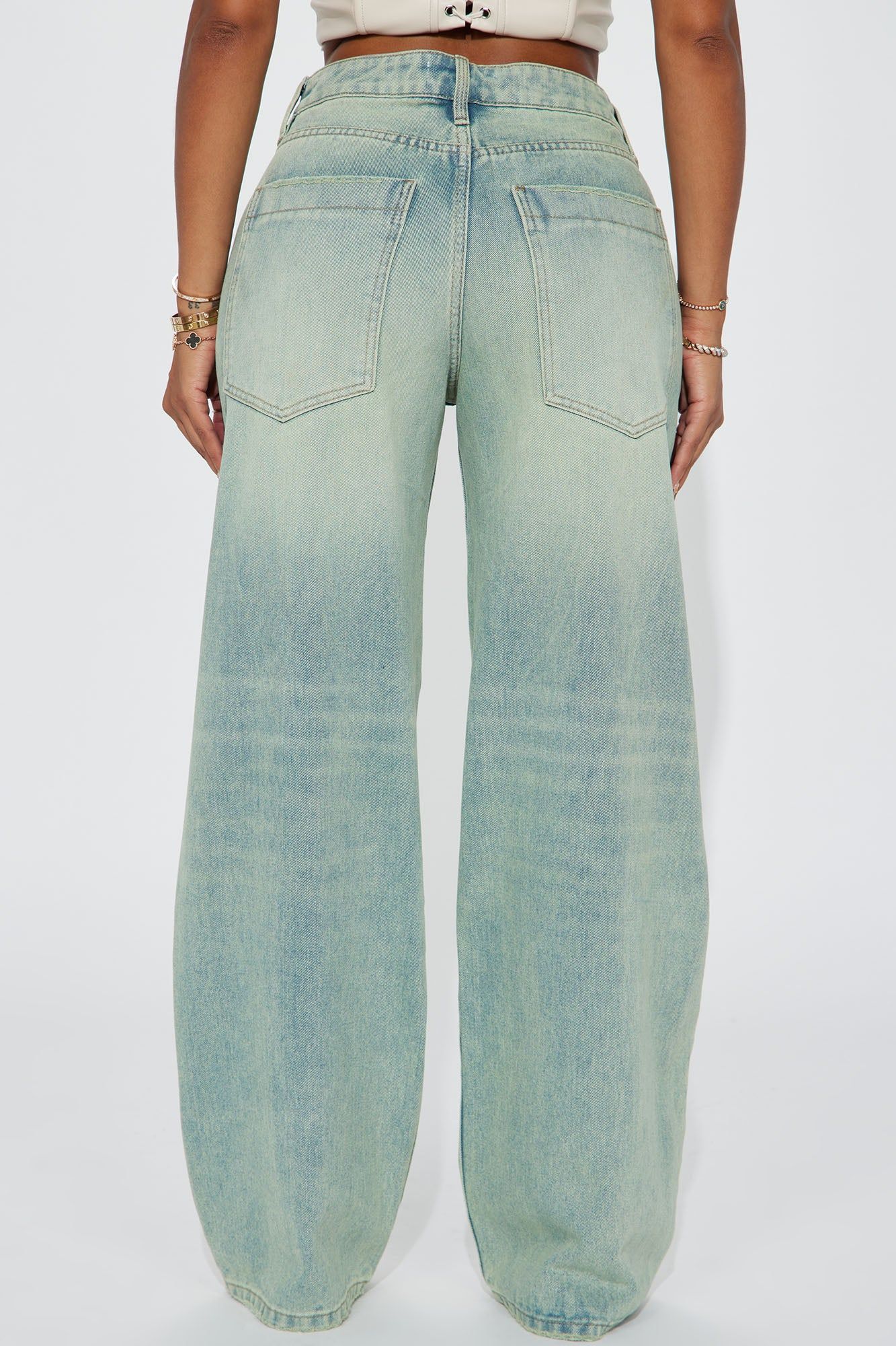Naples Tinted Drop Waist Baggy Jeans - Light Wash sold by Fashion Nova product image thumbnail 3
