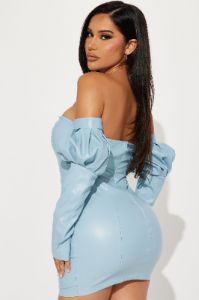 Kensley Mini Dress - Blue sold by Fashion Nova