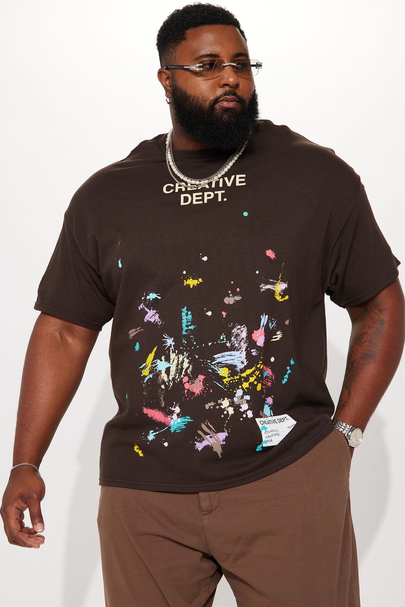 Creative Dept Short Sleeve Tee - Brown sold by Fashion Nova product image thumbnail 2