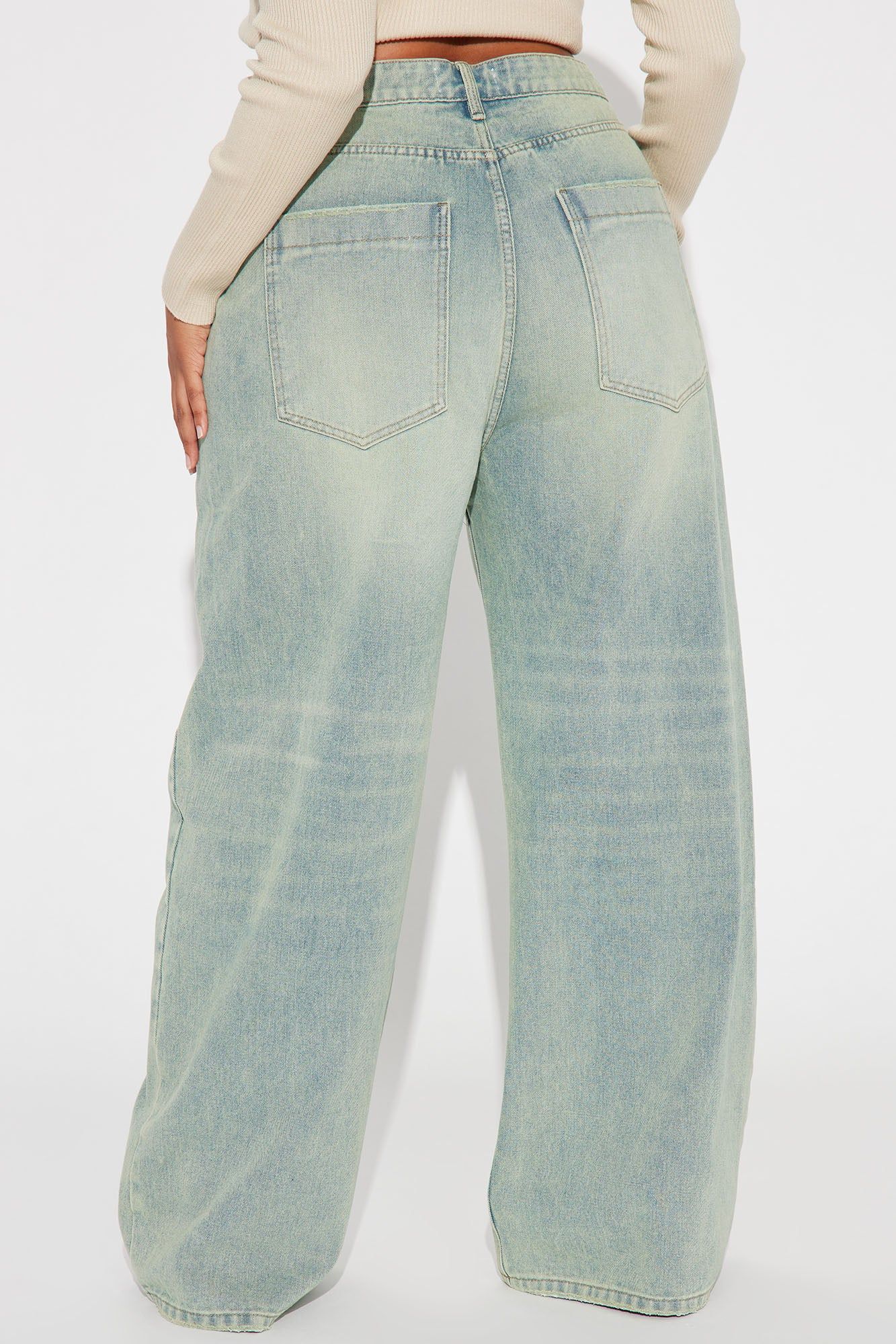 Naples Tinted Drop Waist Baggy Jeans - Light Wash sold by Fashion Nova product image thumbnail 6