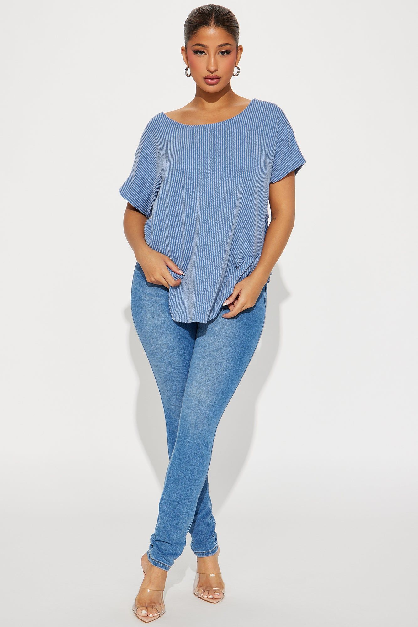 Don't Get Twisted Top - Denim sold by Fashion Nova product image thumbnail 2