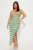 Bella Crochet Maxi Dress - Yellow/combo sold by Fashion Nova