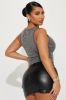 Running Errands Ribbed Bodysuit - Charcoal sold by Fashion Nova