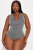Running Errands Ribbed Bodysuit - Charcoal sold by Fashion Nova