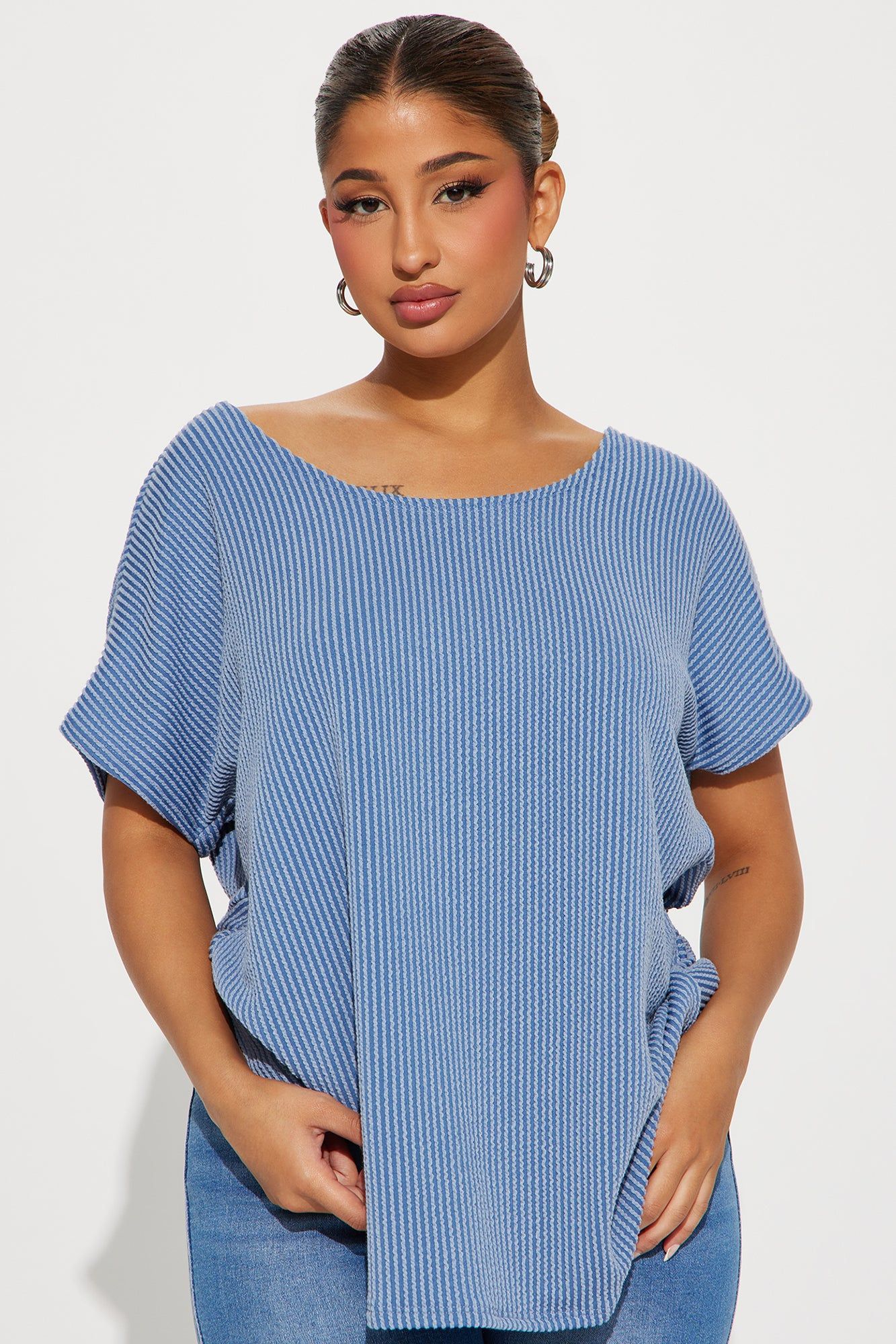 Don't Get Twisted Top - Denim sold by Fashion Nova product image thumbnail 3