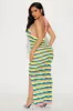 Bella Crochet Maxi Dress - Yellow/combo sold by Fashion Nova