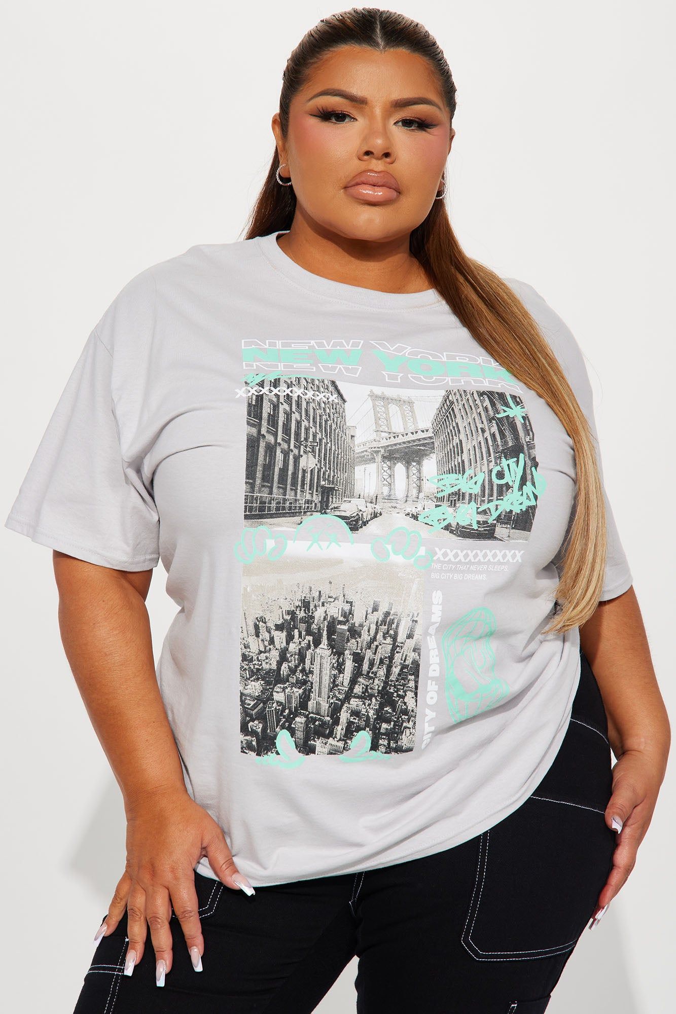 Big City Big Dreams NY Graphic Tee - Grey sold by Fashion Nova product image thumbnail 4