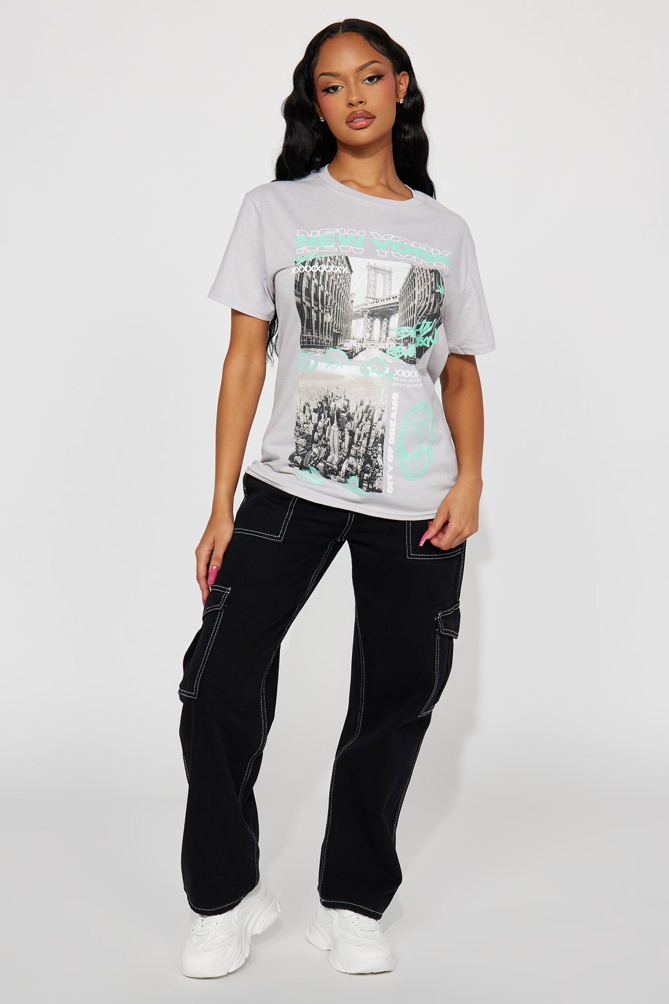 Big City Big Dreams NY Graphic Tee - Grey sold by Fashion Nova product image thumbnail 2
