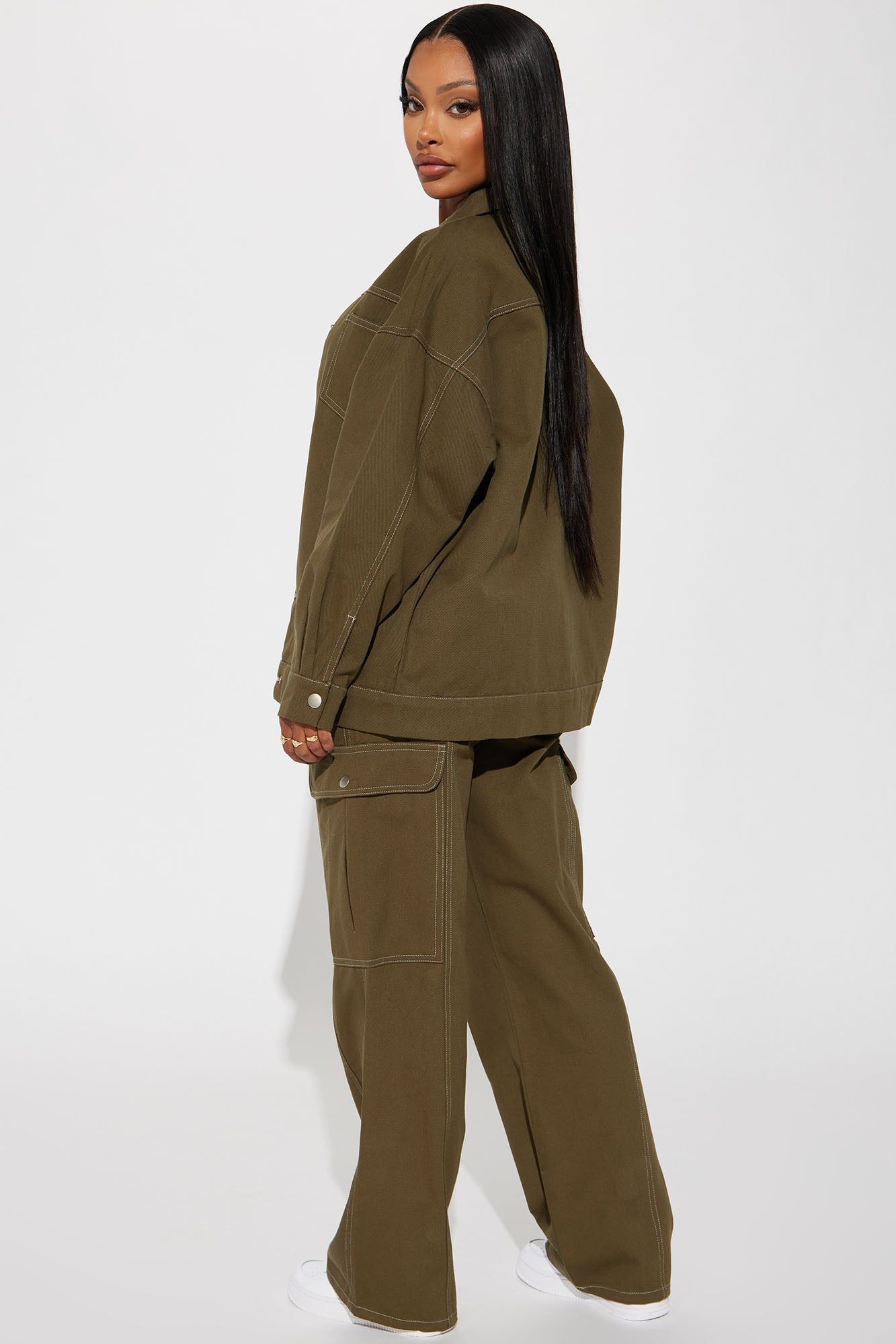 Change Of Plans Cargo Pant Set - Olive sold by Fashion Nova product image thumbnail 3
