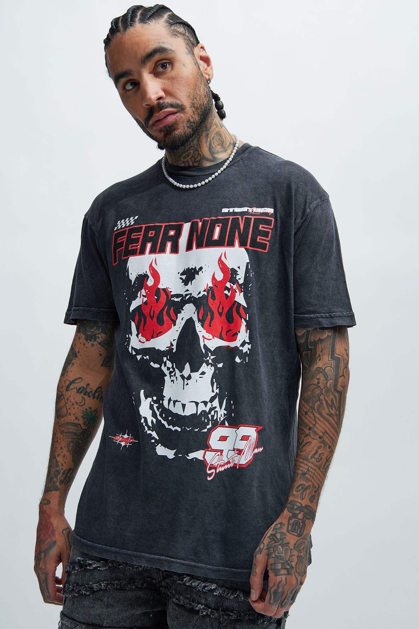 Fear No One Short Sleeve Tee - Black sold by Fashion Nova