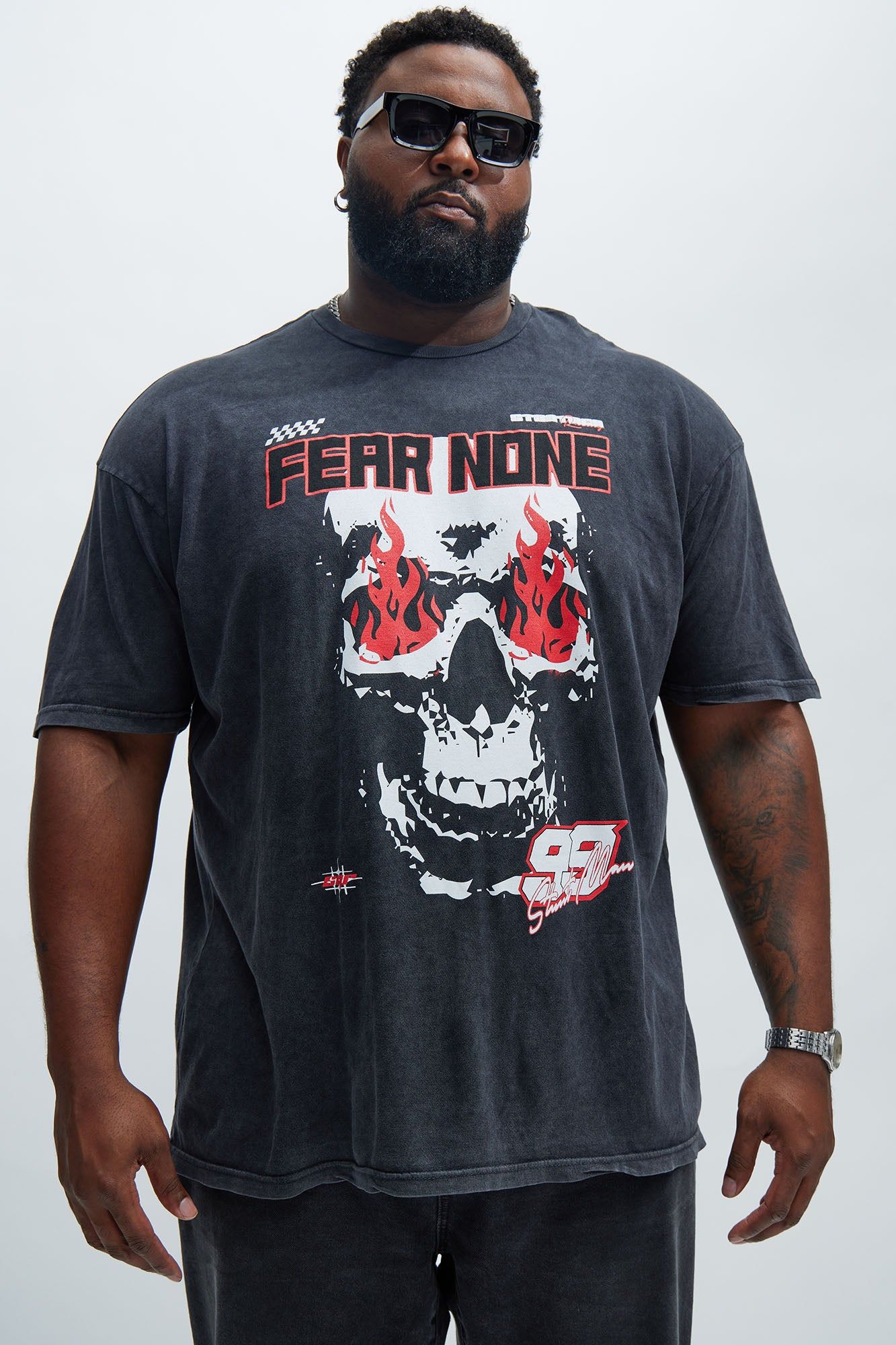 Fear No One Short Sleeve Tee - Black sold by Fashion Nova product image thumbnail 5