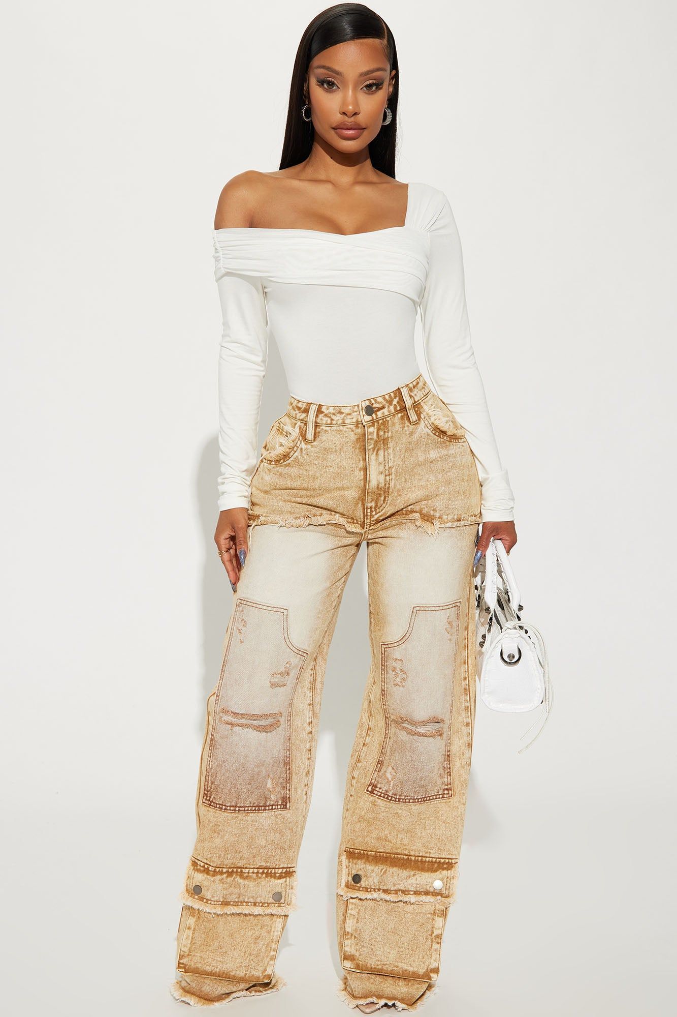 Alessandra One Shoulder Top - Off White sold by Fashion Nova product image thumbnail 2