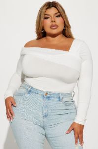 Alessandra One Shoulder Top - Off White sold by Fashion Nova