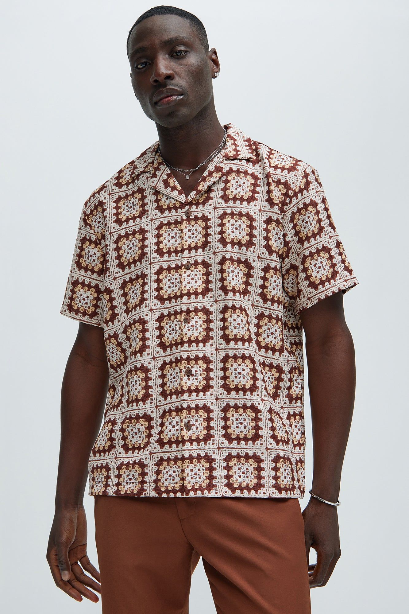 Out Of Office Shirt - Tan sold by Fashion Nova