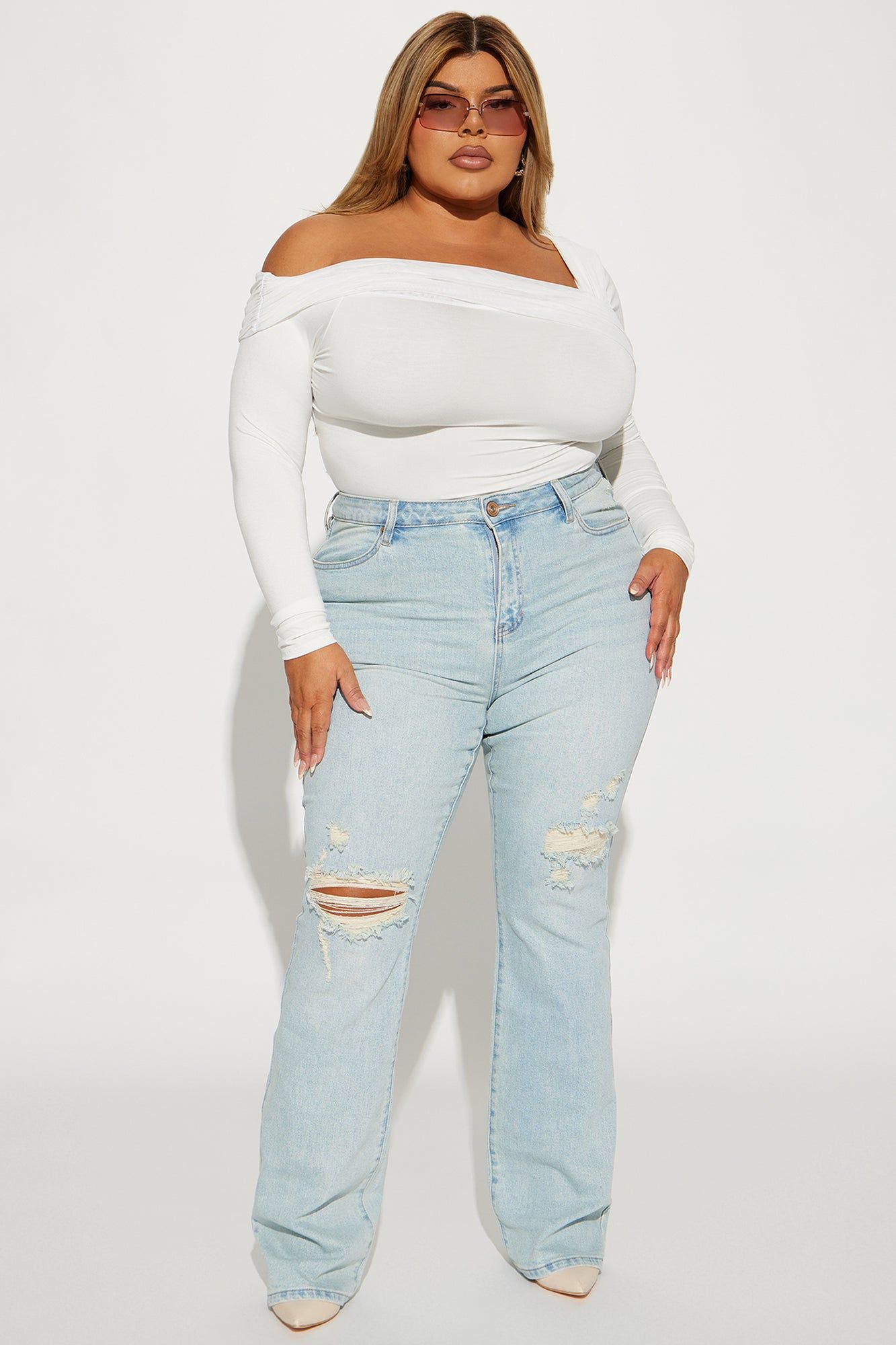 Alessandra One Shoulder Top - Off White sold by Fashion Nova product image thumbnail 5