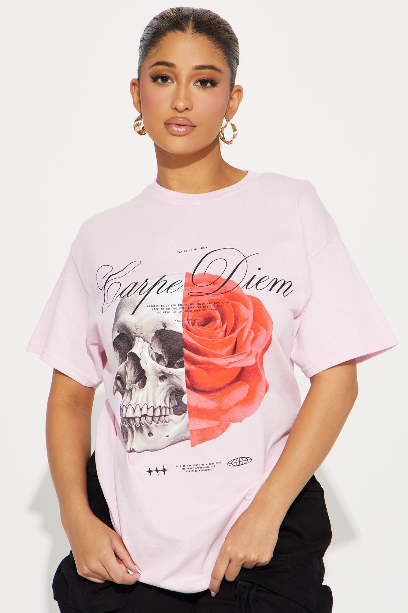 Seize The Day Graphic Tee - Pink sold by Fashion Nova