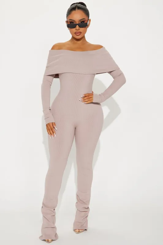 Amara Snatched Jumpsuit - Sand sold by Fashion Nova