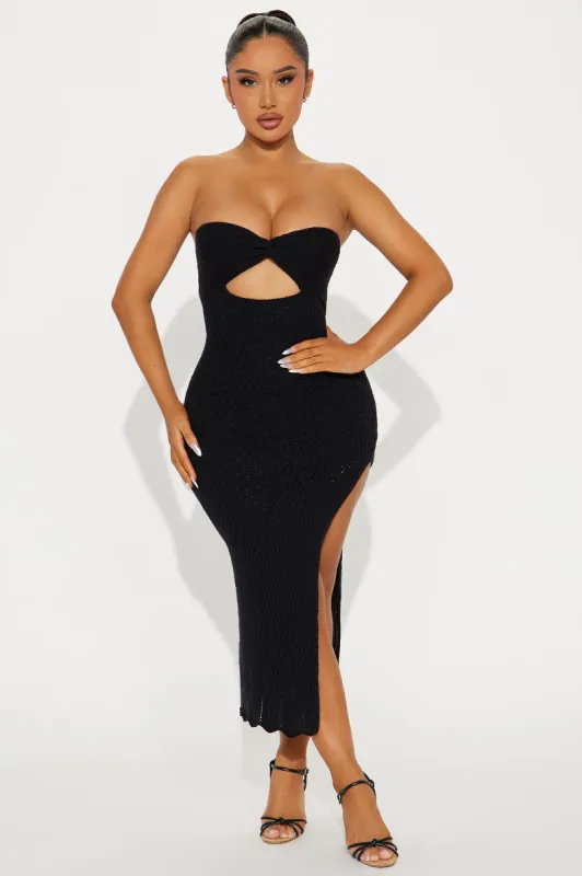 Always On Vacation Maxi Dress - Black sold by Fashion Nova