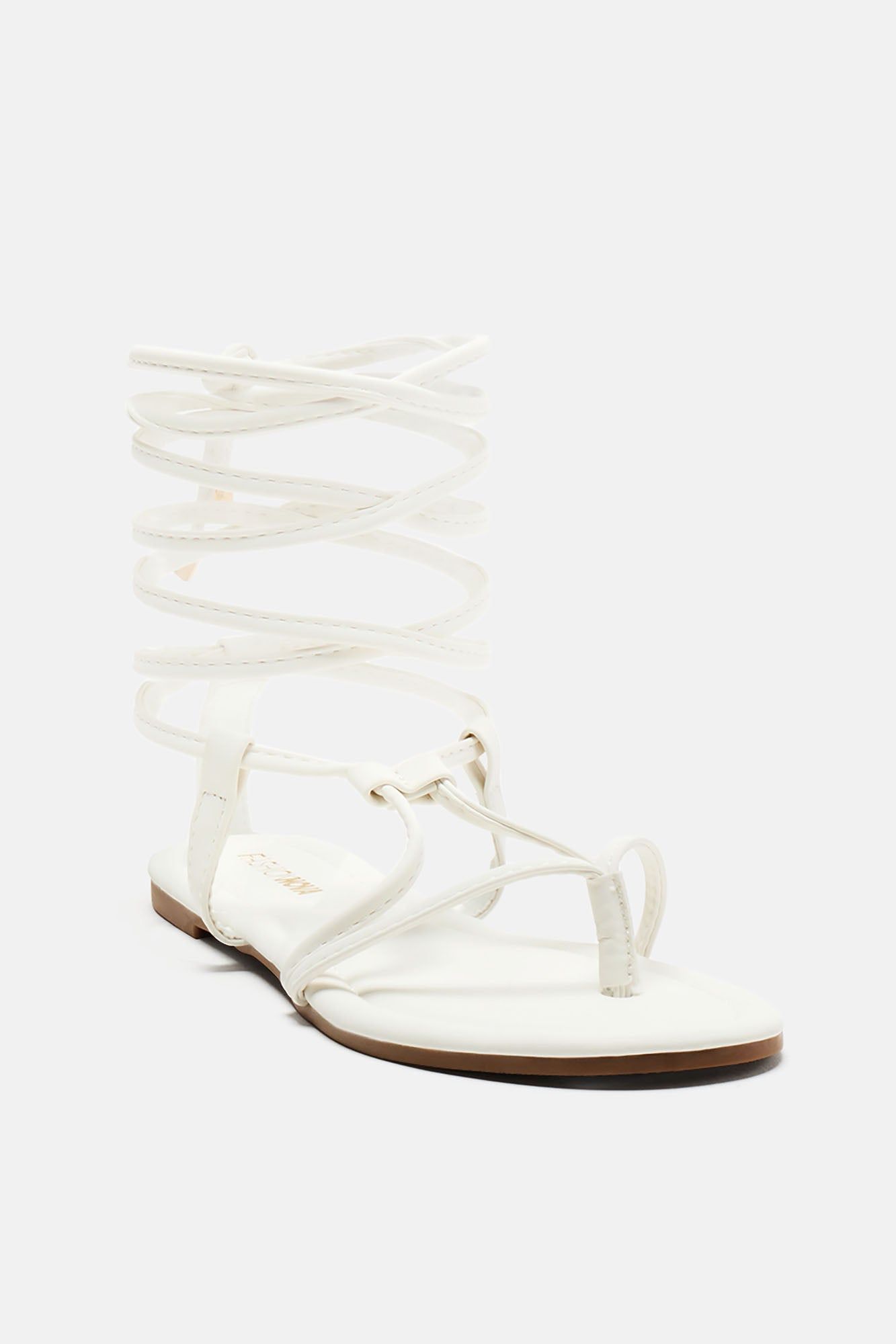 Coastline Wrap Sandals - White sold by Fashion Nova product image thumbnail 2