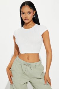 Larissa Short Sleeve Tee - White sold by Fashion Nova