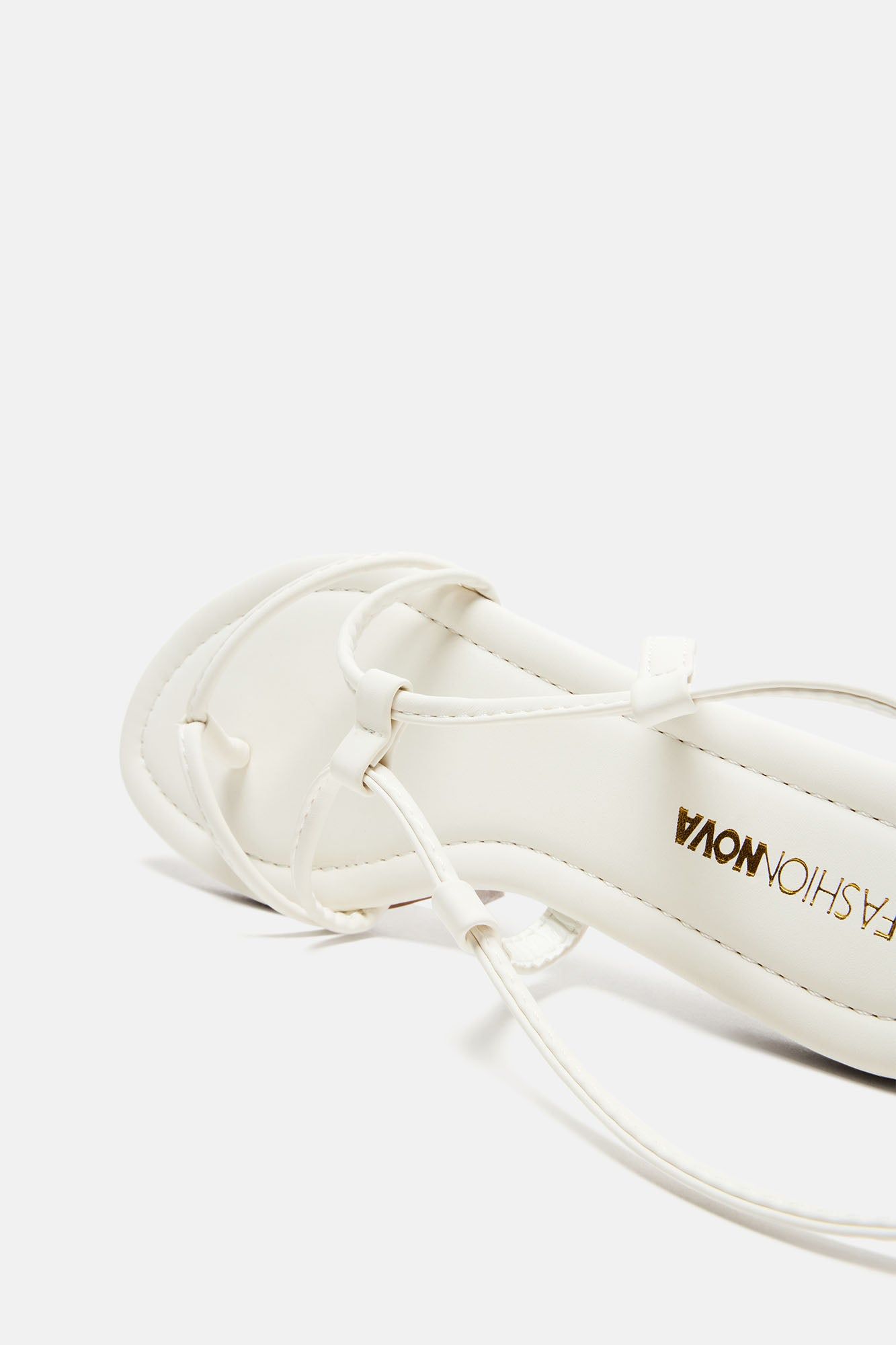 Coastline Wrap Sandals - White sold by Fashion Nova product image thumbnail 5