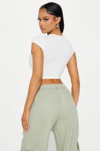 Larissa Short Sleeve Tee - White sold by Fashion Nova