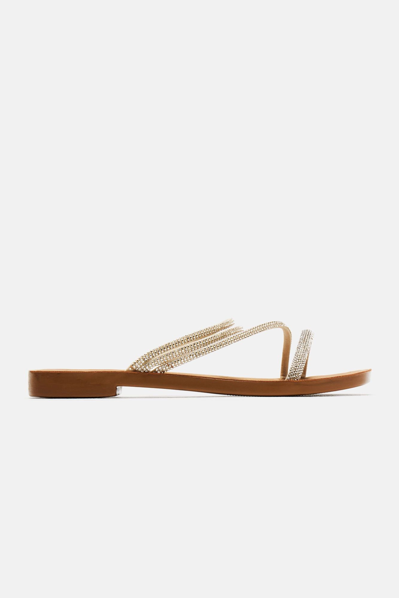 Kaira Rhinestone Sandals - Beige sold by Fashion Nova product image thumbnail 4