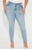 She's In The Moment Stretch Skinny Jeans - Medium Wash sold by Fashion Nova