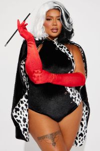 Fashionably Cruel Babe 4 Piece Costume Set - Black/combo sold by Fashion Nova