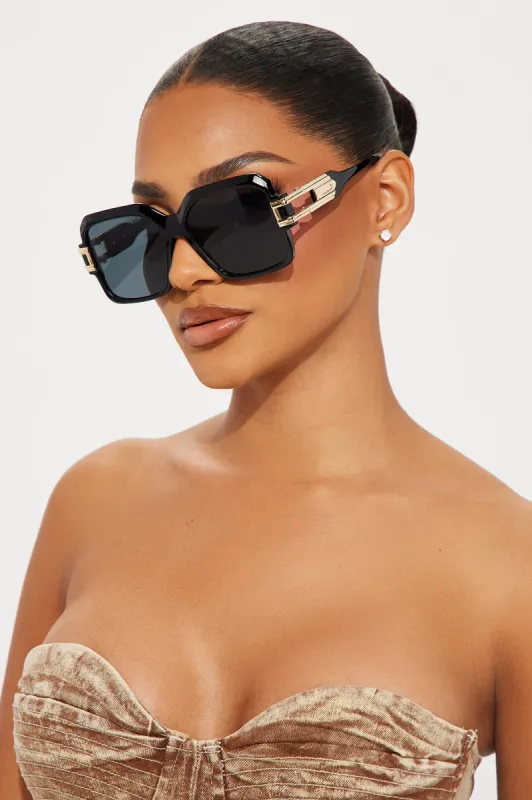 Take Me To The Feeling Sunglasses - Black sold by Fashion Nova