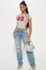 Shoot Your Shot Tee - Grey sold by Fashion Nova