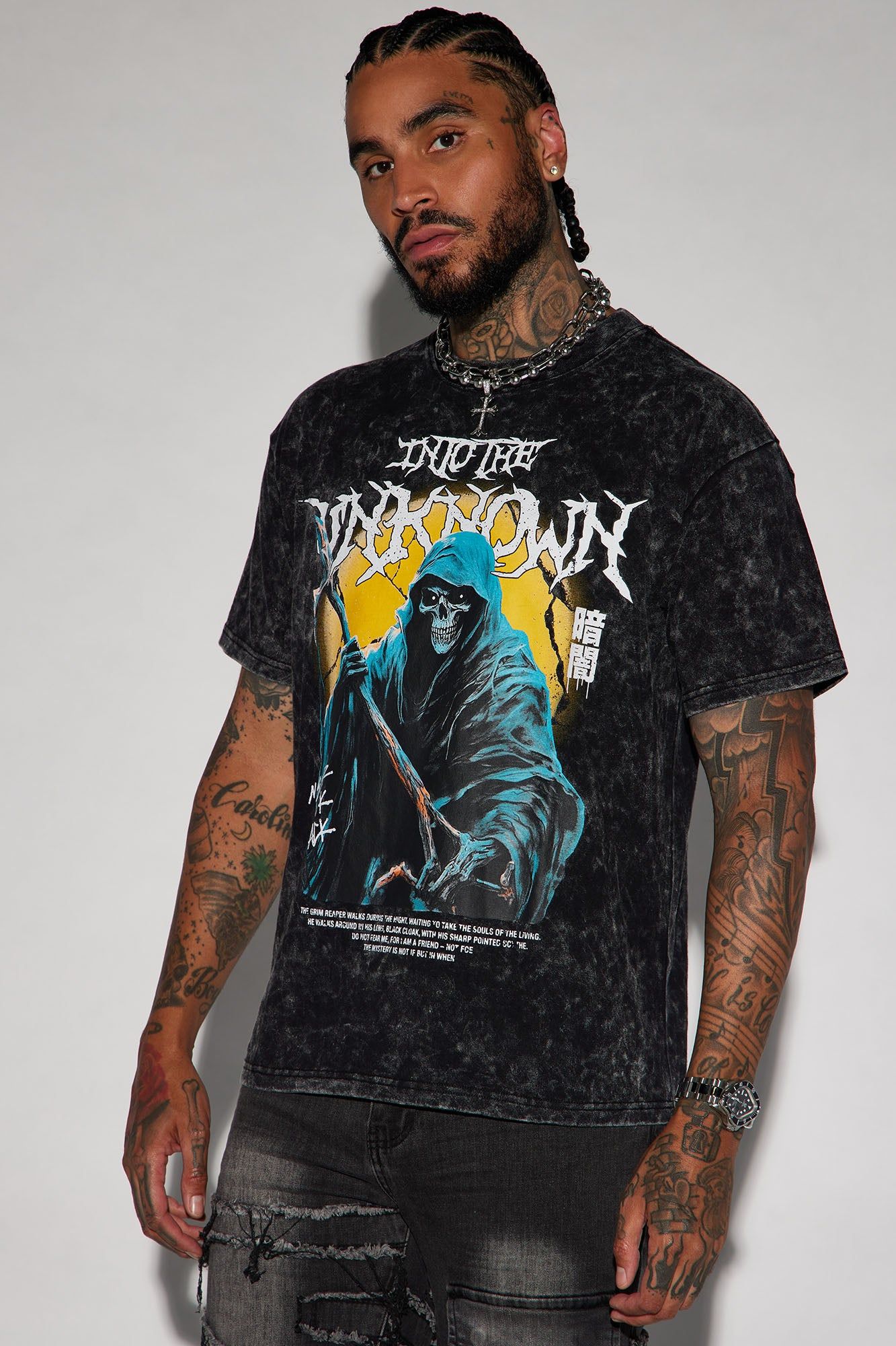 Into The Unknown Short Sleeve Tee - Black sold by Fashion Nova