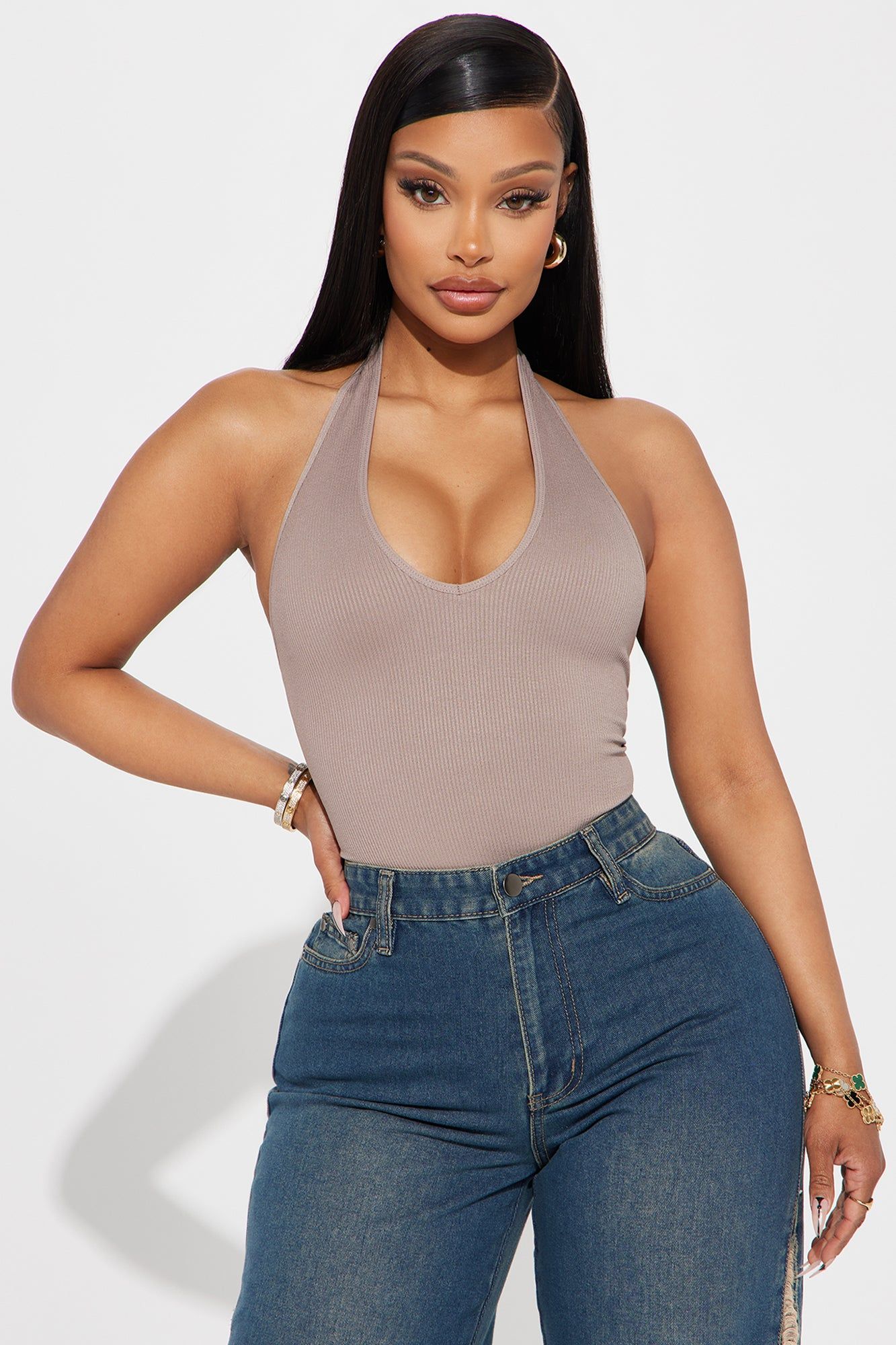 Alyssa Seamless Bodysuit - Grey sold by Fashion Nova product image thumbnail 3