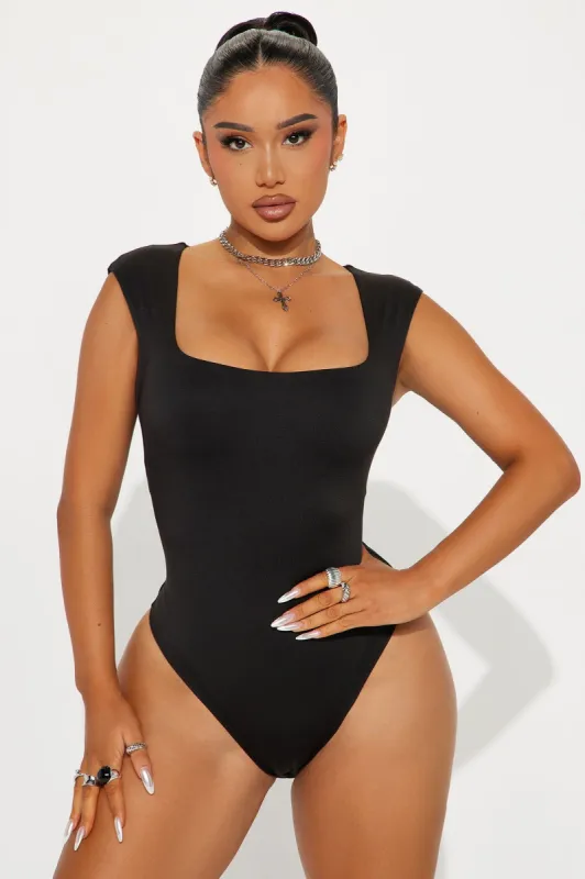 Camilla Square Neck Bodysuit - Black sold by Fashion Nova