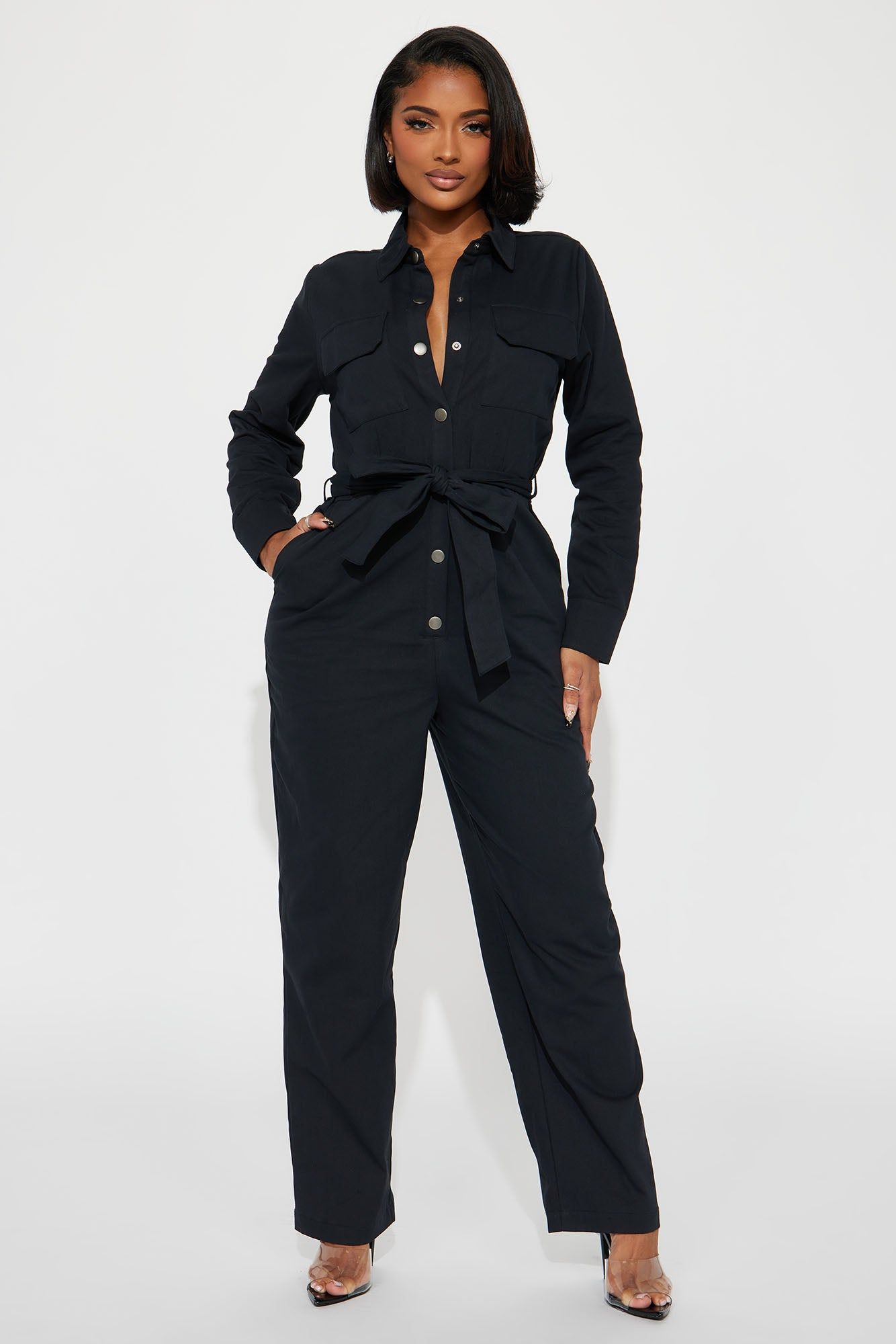 Always Bliss Jumpsuit - Black sold by Fashion Nova