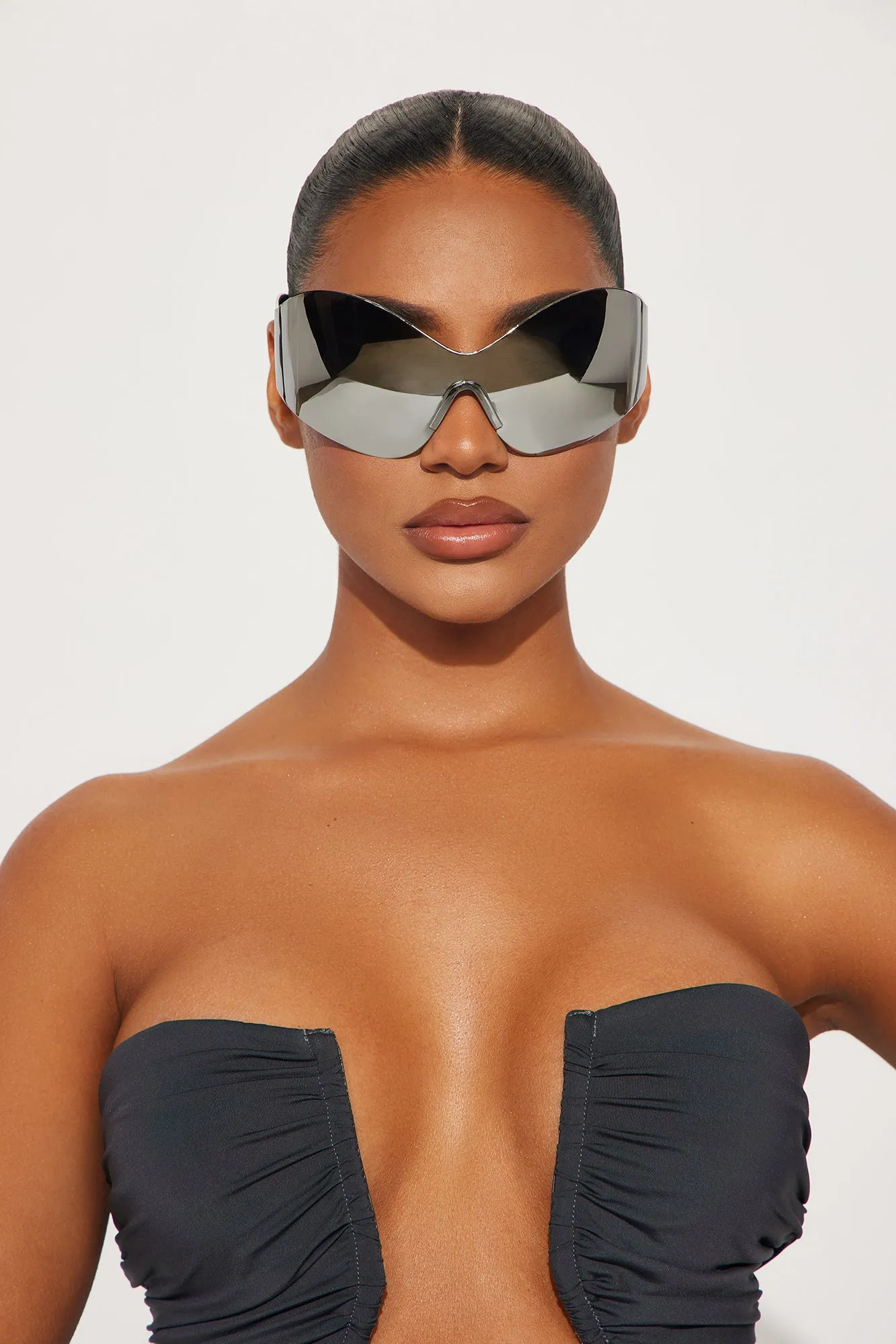 Hero Of The Night Sunglasses - Silver sold by Fashion Nova