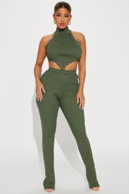 Kristen Pant Set - Olive sold by Fashion Nova