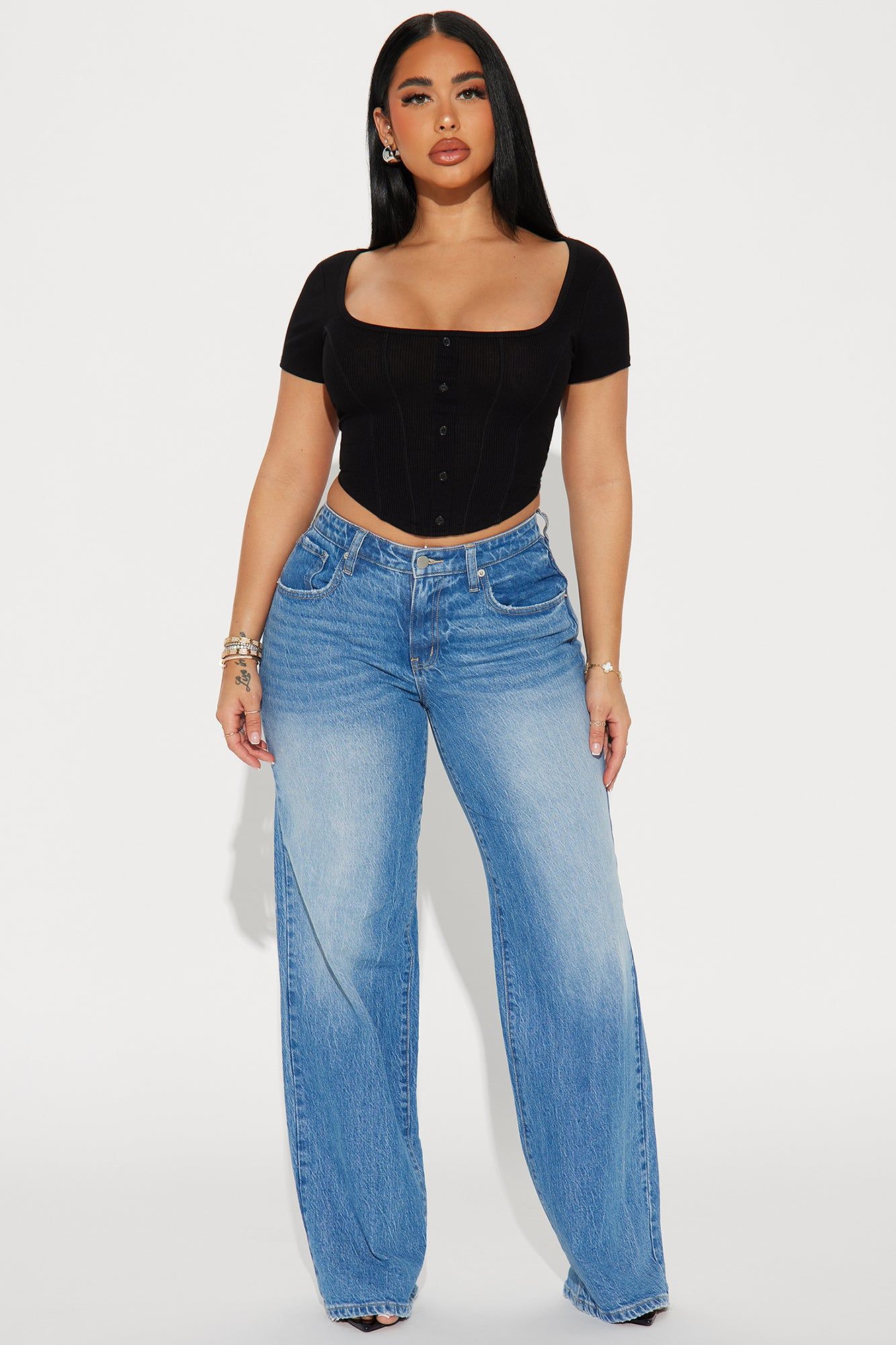Rebecca Ribbed Top - Black sold by Fashion Nova product image thumbnail 2