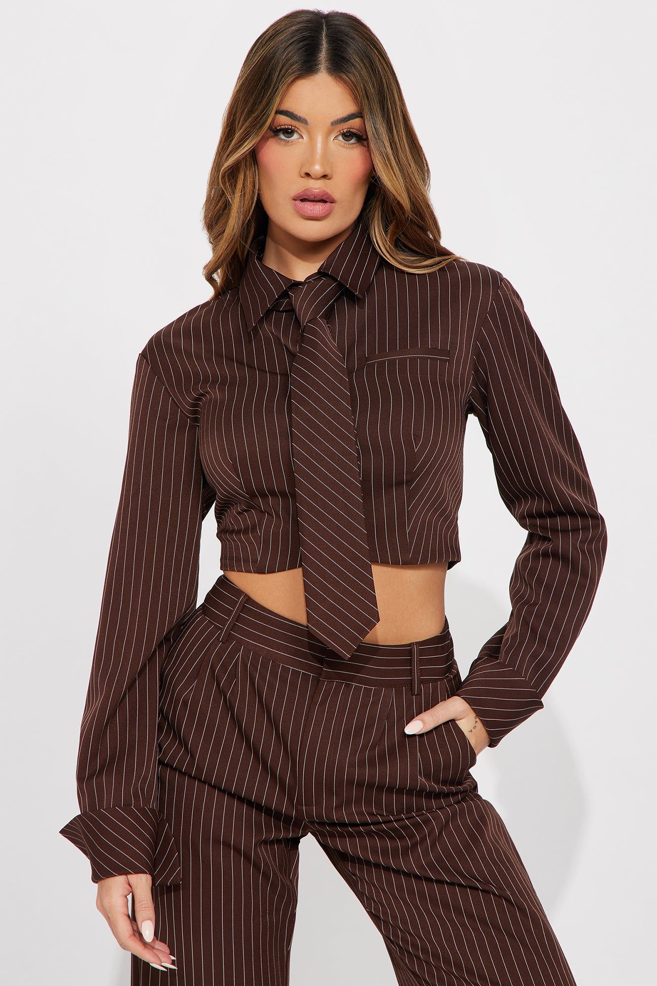 Bossy Babe Pant Set - Brown sold by Fashion Nova product image thumbnail 2