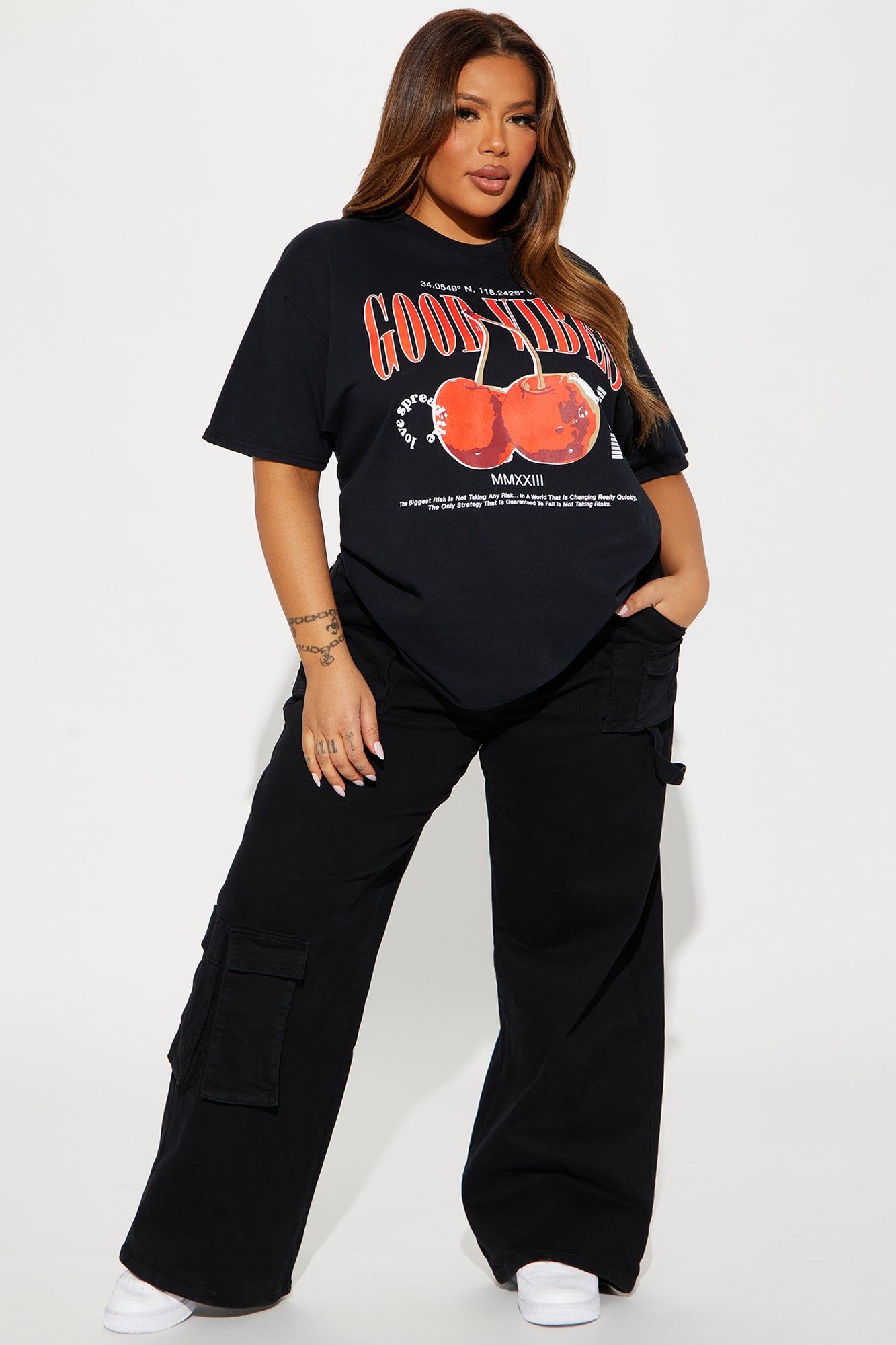 Good Vibes Spread The Love SHort Sleeve Tee - Black sold by Fashion Nova product image thumbnail 5