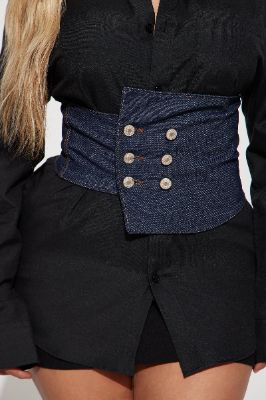 Feeling My Best Corset Belt - Denim sold by Fashion Nova