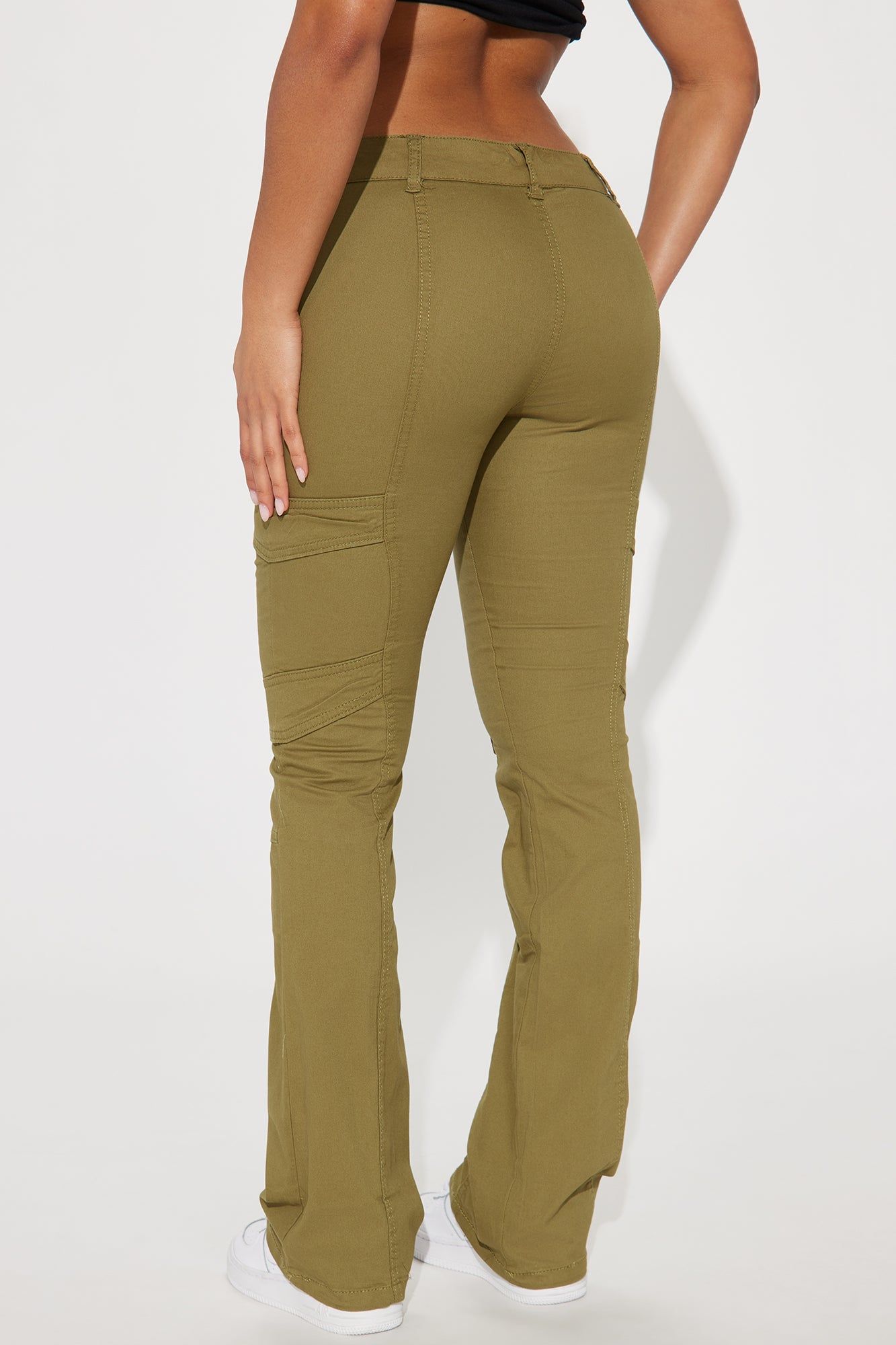Won't Forget You Cargo Boot Cut Pant - Olive sold by Fashion Nova product image thumbnail 4